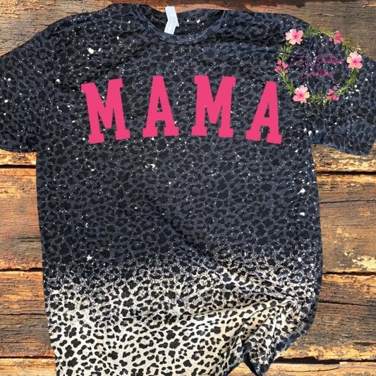 Mama Leopard Bleached tee